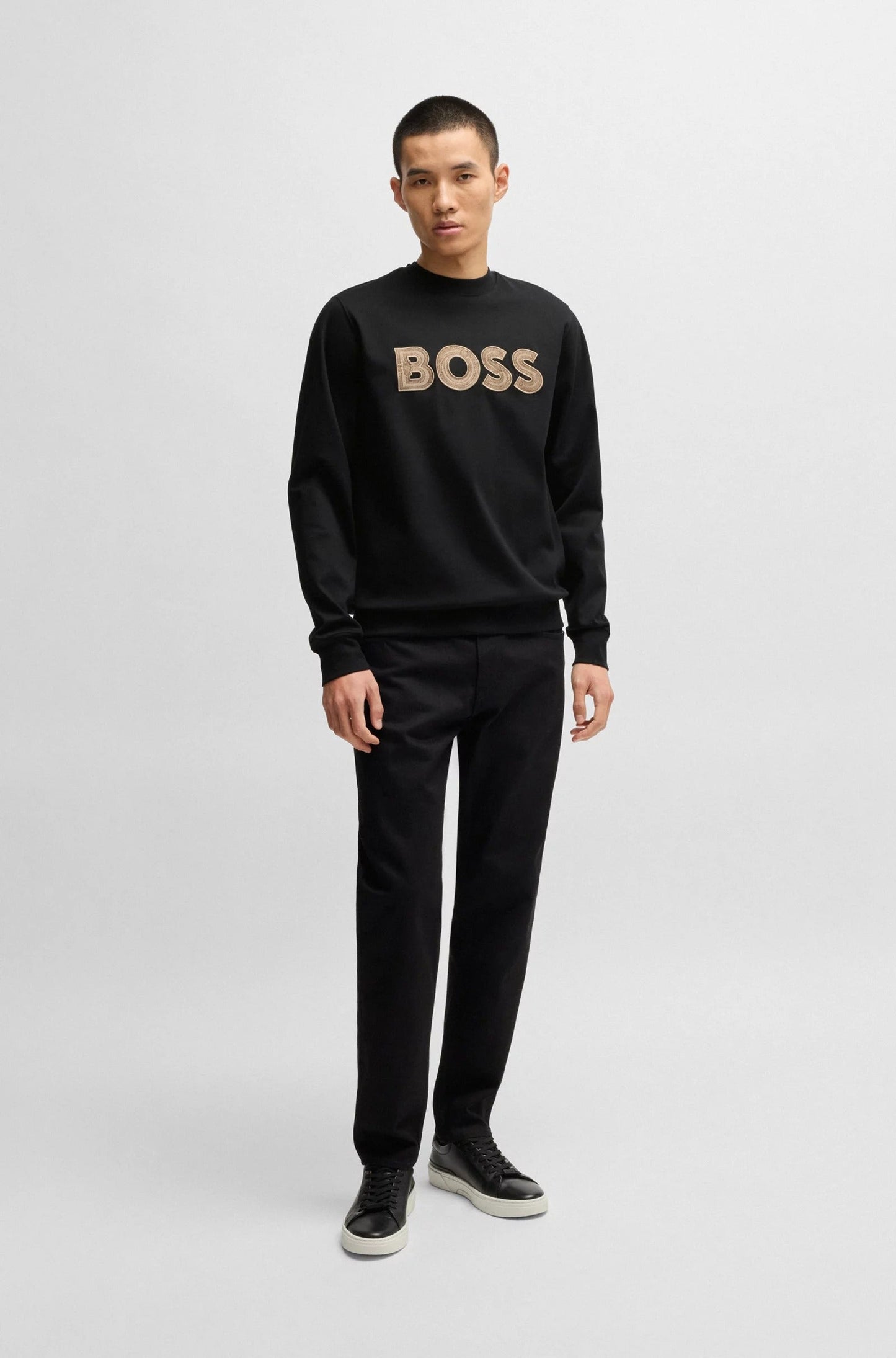 BOSS X Creation Of The Gods Special Logo Embroidered Sweatshirt Black