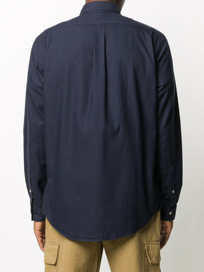 RALPH LAUREN Slim Fit Garment-Dyed Oxford Shirt Navy