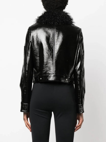 COURRÉGES WOMEN Vinyl Tongue Jacket Black