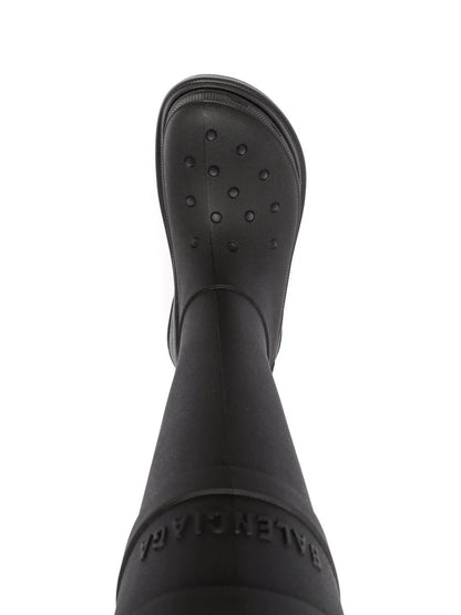 BALENCIAGA Crocs Chunky Rain Boot Black