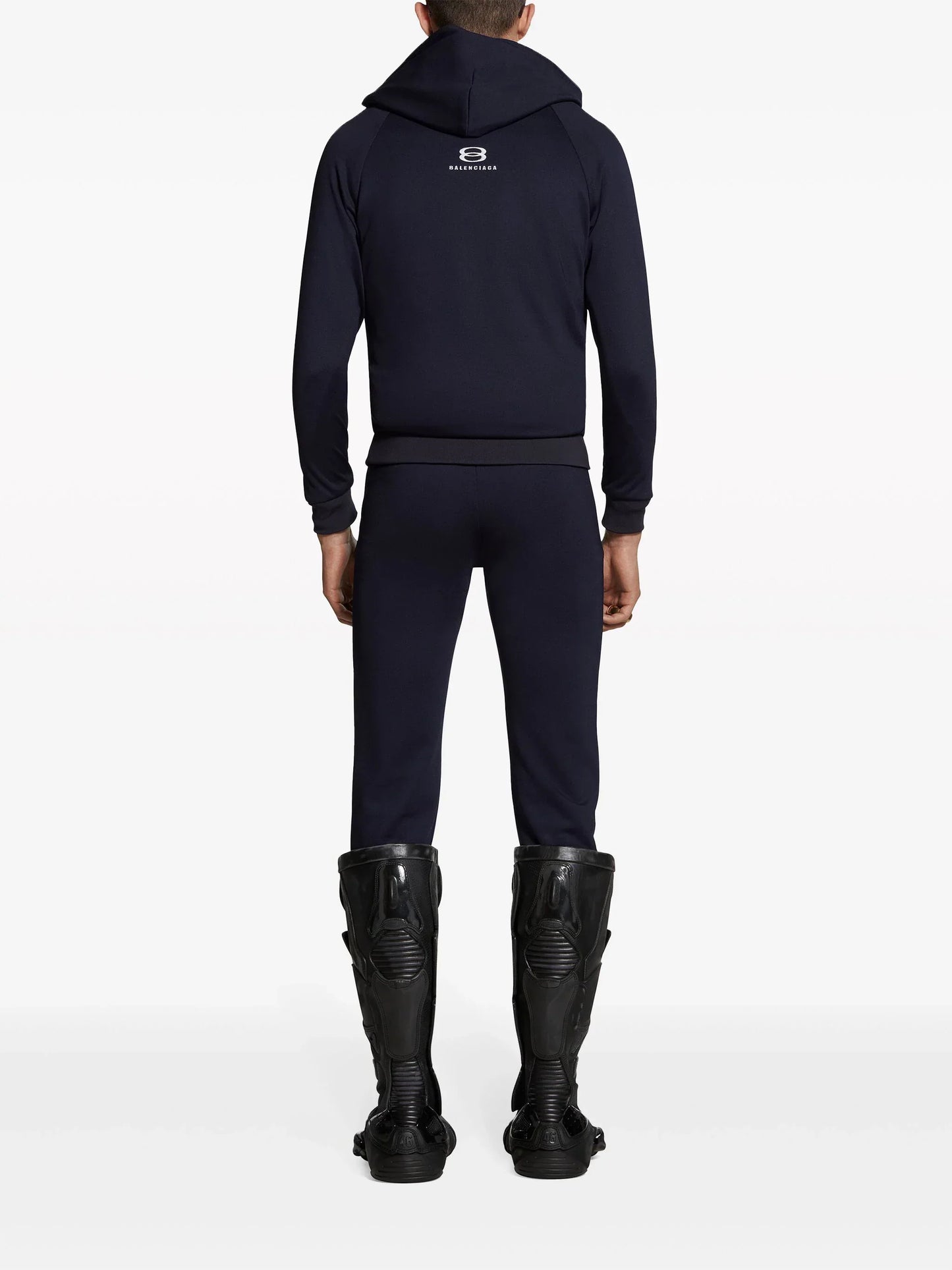 BALENCIAGA Unity Sports Icon Zipped Hoodie Navy Blue