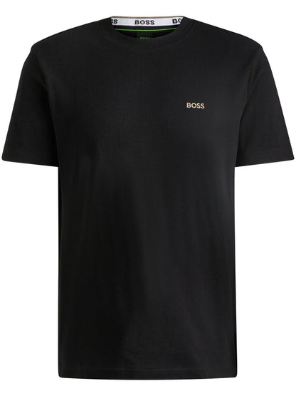 BOSS Taddy Logo-Embroidered Cotton T-Shirt Black