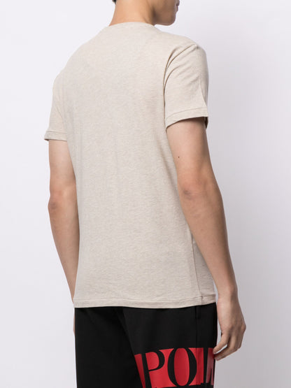 RALPH LAUREN Logo Classic Fit Jersey Crewneck T-Shirt Grey