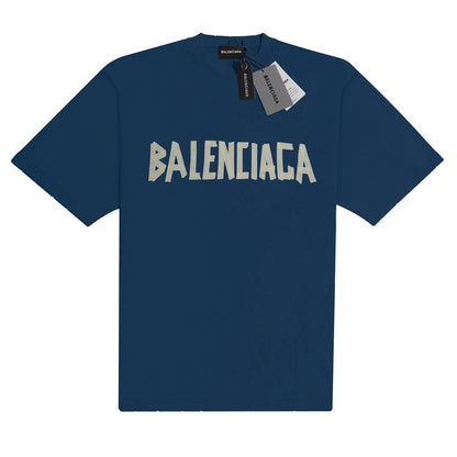 Balenciaga Tape Type T-Shirt Blue