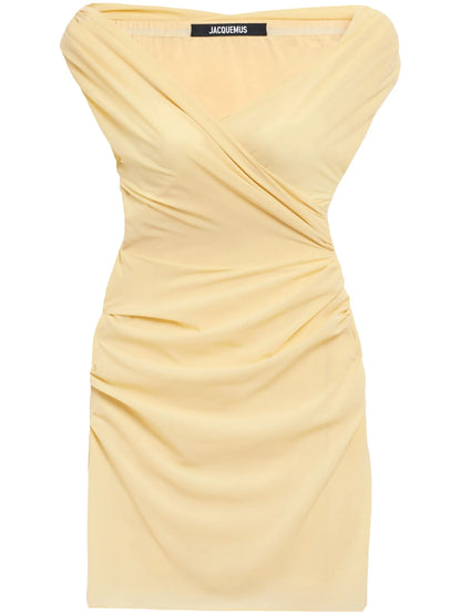 JACQUEMUS WOMEN The Rita Mini Dress Light Beige