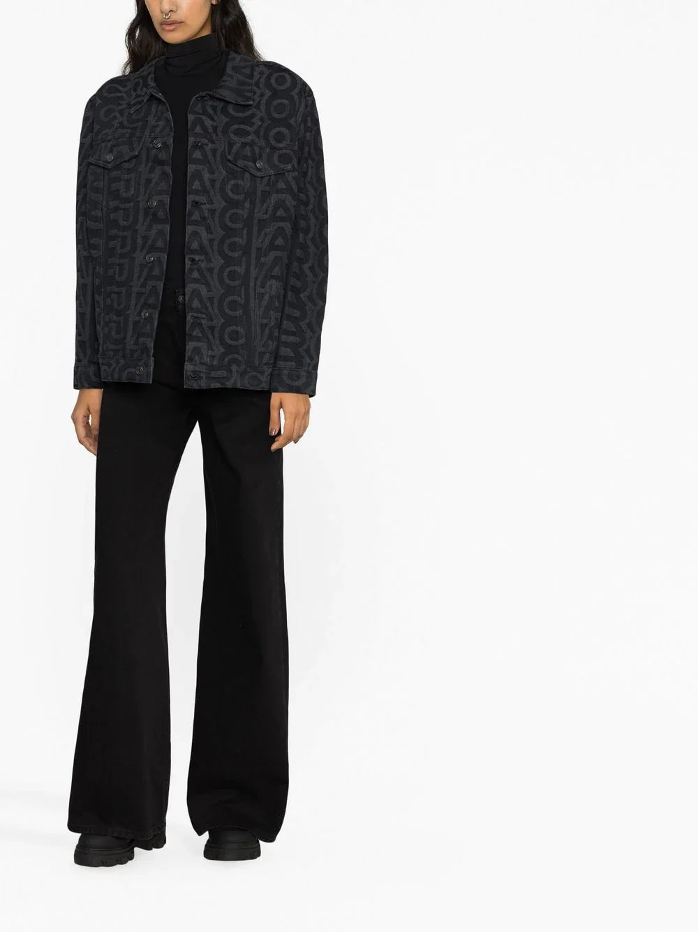 MARC JACOBS WOMEN Monogram Denim Jacket Black