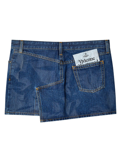VIVIENNE WESTWOOD WOMEN Denim Mini Skirt Blue