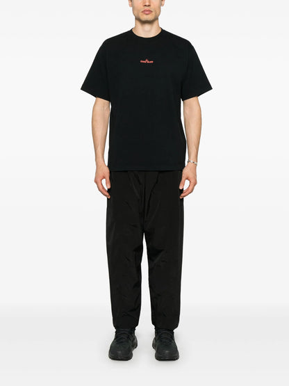 STONE ISLAND Camo-logo T-shirt Black
