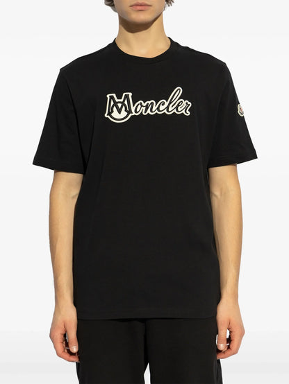 MONCLER Varsity Logo T-shirt Black