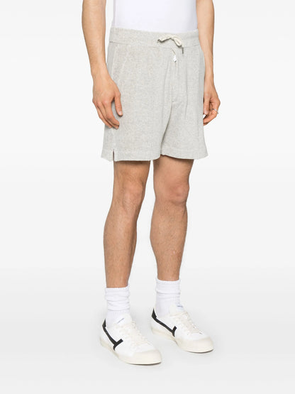 TOM FORD Piped-trim Track Shorts Light Grey