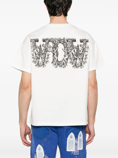 WHO DECIDES WAR Sacred Heart Short Sleeve T-shirt Cloud White