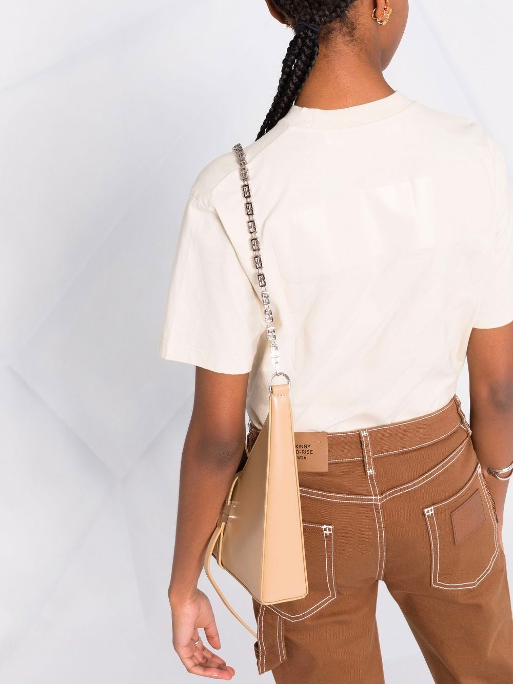 OFF-WHITE WOMEN Diag Regular T-Shirt Beige