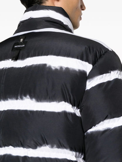 MONCLER Sil Stripe Padded Down Jacket Black