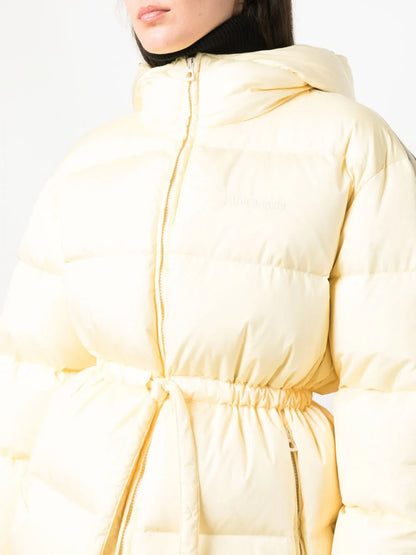 PALM ANGELS WOMEN Waist Belt Down Jacket Butter/Off White