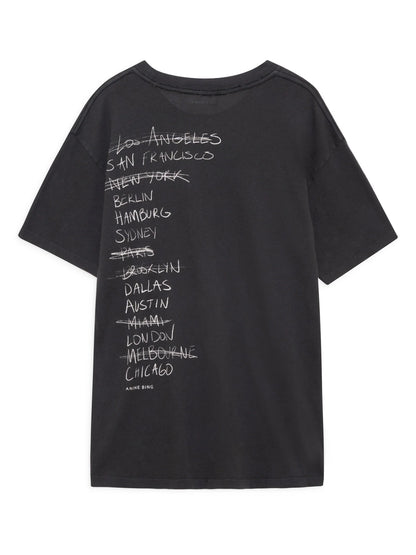 ANINE BING WOMEN Walker Cotton T-Shirt Vintage Black