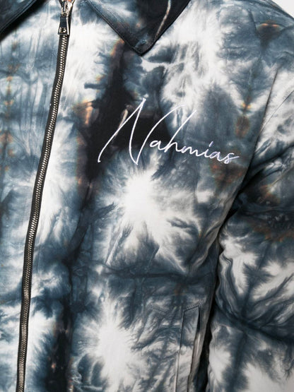 NAHMIAS Padded Zip Jacket Black Tye Dye