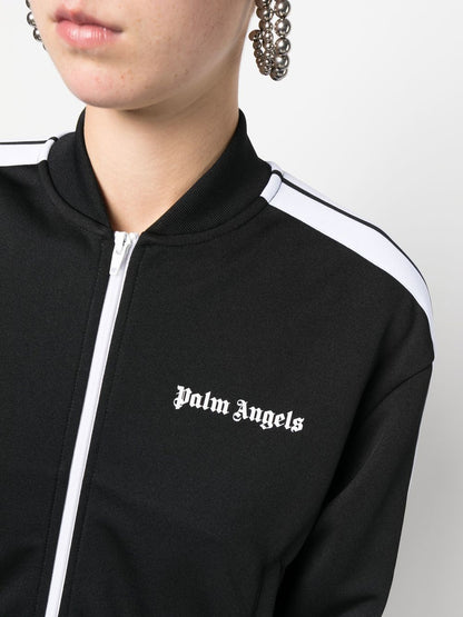 PALM ANGELS WOMEN Bomber Track Jacket Black Whit