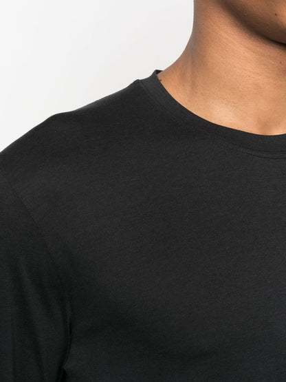 TOM FORD Crew Neck Long Sleeve Cotton T-Shirt Black