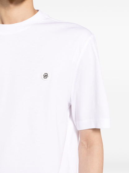 BOSS Logo Patch Cotton T-Shirt White