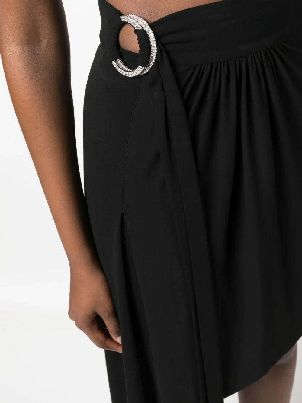 ALEXANDRE VAUTHIER WOMEN Ring-detail Belted Asymmetric Skirt Black