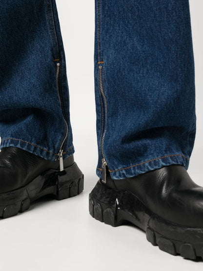 OFF-WHITE Arrows Tab Zip Detail Skate Jeans Medium Blue