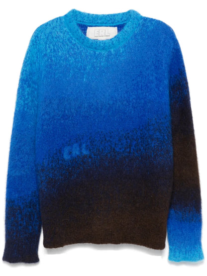 ERL Gradient Knit Sweater Blue