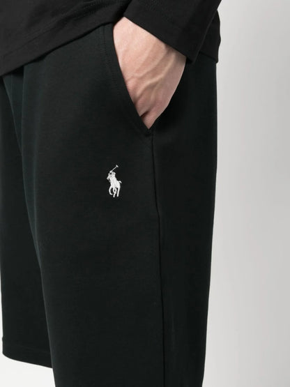 RALPH LAUREN Logo Embroidered Drawstring Shorts Black