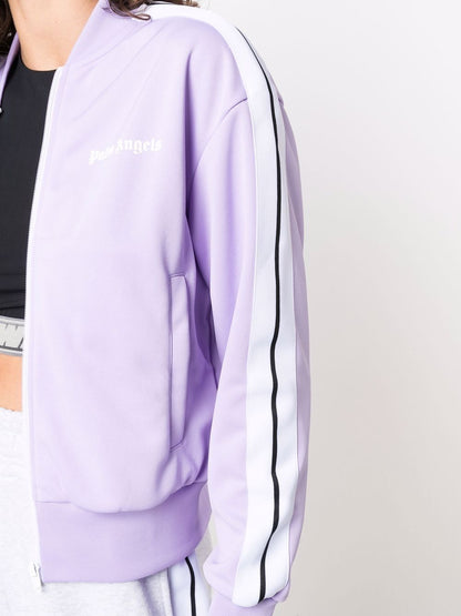 PALM ANGELS WOMEN Logo Bomber Jacket Purple