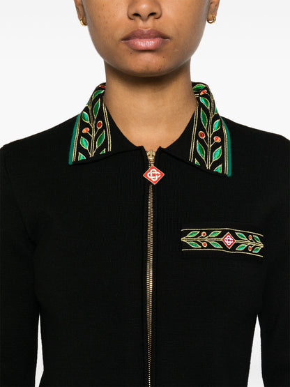 CASABLANCA WOMEN Embroidered Laurel Jacket Black