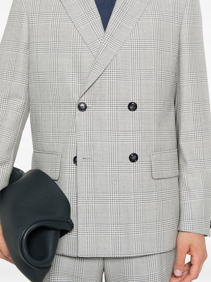 BOSS C-Cris Tartan-Check Blazer Grey/Navy