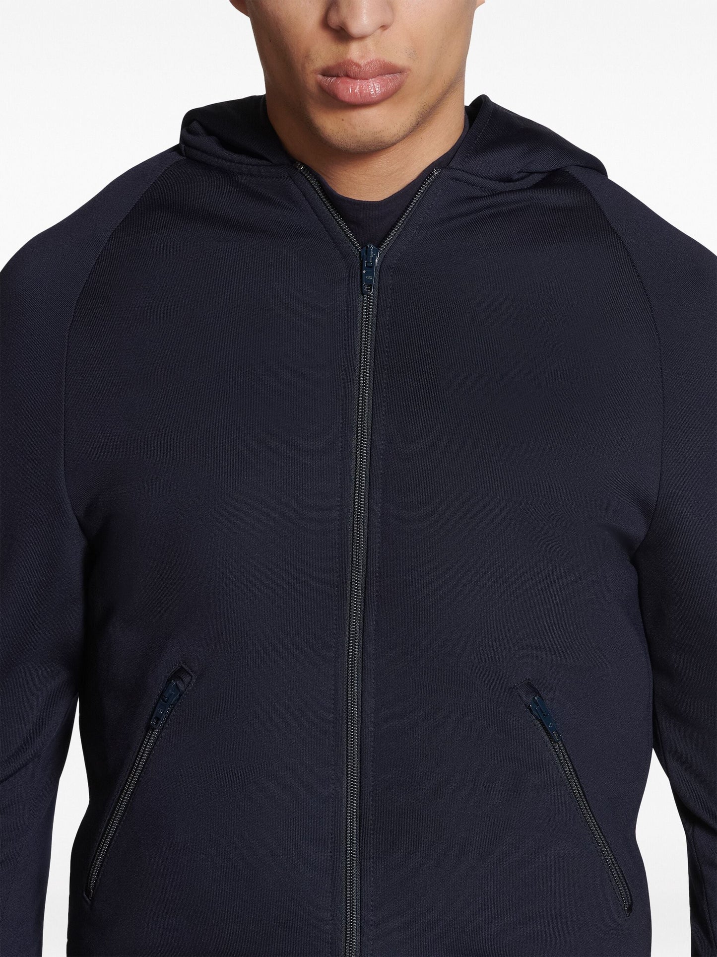 BALENCIAGA Unity Sports Icon Zipped Hoodie Navy Blue