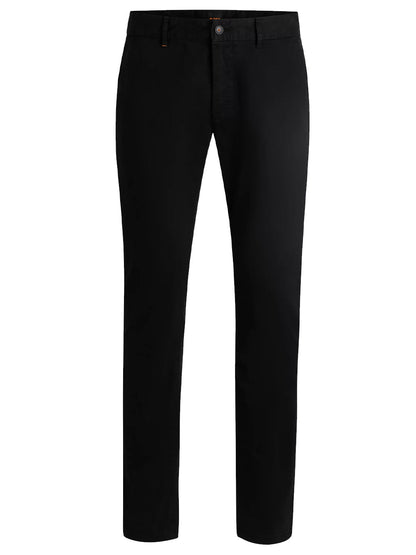 BOSS Slim Fit Stretch Cotton Chinos Black