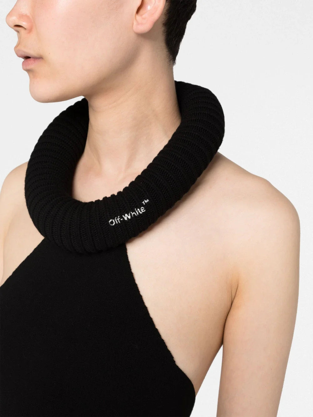 OFF-WHITE WOMEN Tubolar Open Back Tank Top Black