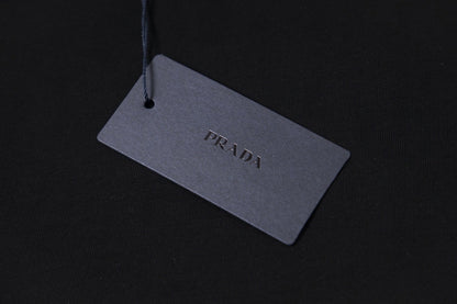Prada Milano T-Shirt with Red Embroidered Logo
