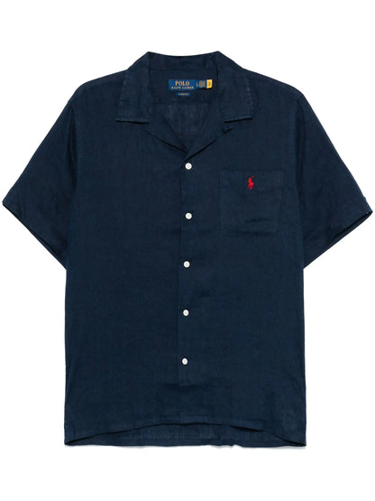 RALPH LAUREN Linen Shirt Navy