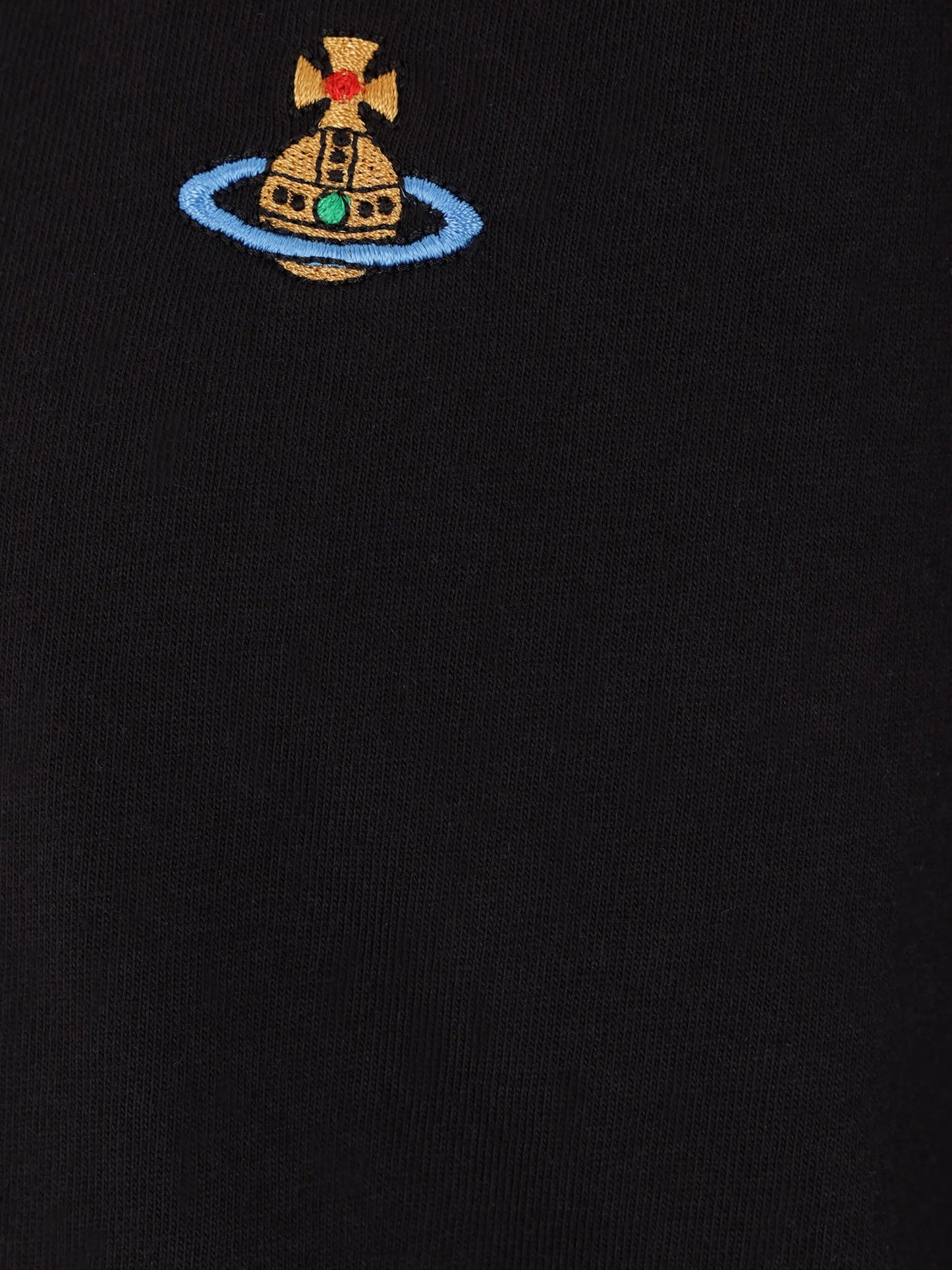 VIVIENNE WESTWOOD Orb-embroidered Oversized T-shirt Black