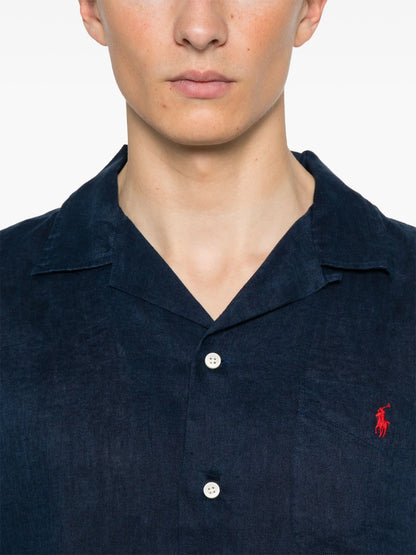 RALPH LAUREN Linen Shirt Navy