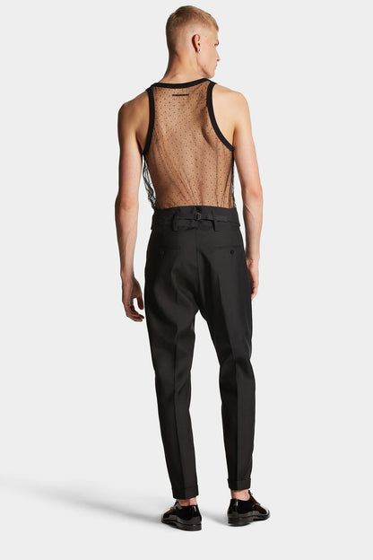 DSQUARED2 Tuxedo One Satin Pleated Pants Black