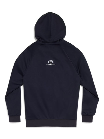 BALENCIAGA Unity Sports Icon Zipped Hoodie Navy Blue