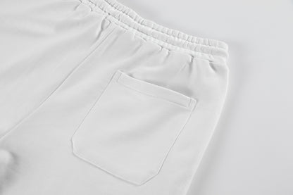 Balenciaga Graffiti Logo Cotton Shorts – White