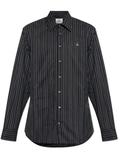 VIVIENNE WESTWOOD Orb-Embroidered Shirt Black