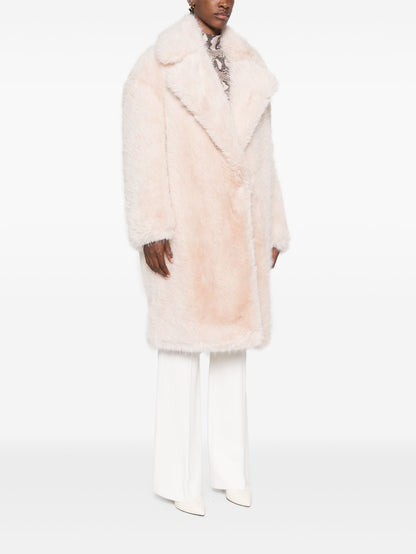 MAX MARA WOMEN Faux-fur Midi Coat Light Pink