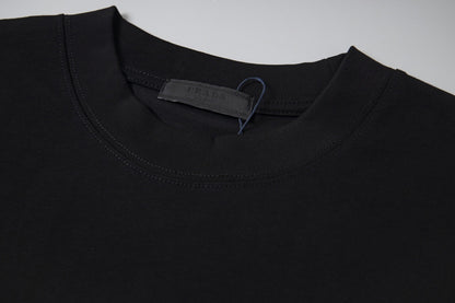 Prada Milano T-Shirt with Red Embroidered Logo