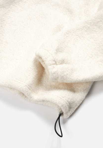 MKI MIYUKI ZOKU Boucle Quarter Zip Sweatshirt Off-White