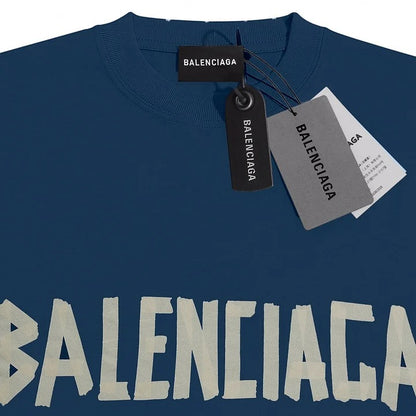 Balenciaga Tape Type T-Shirt Blue