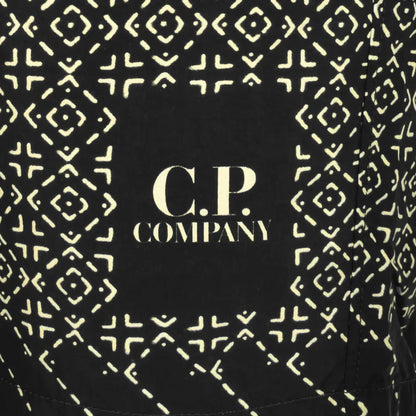 C.P. COMPANY Geometric-Print Swimming Shorts Black/Milk White
