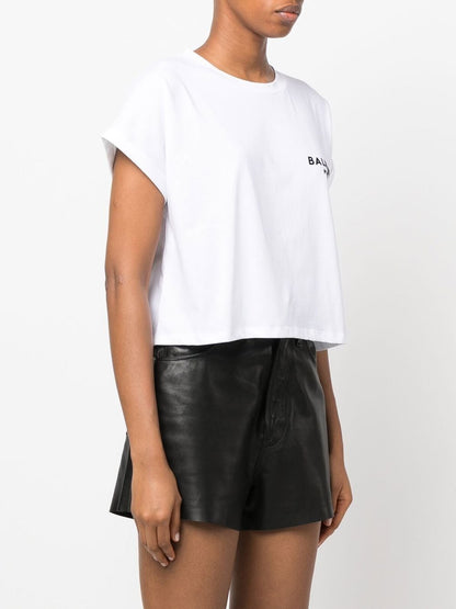 BALMAIN WOMEN Logo-print T-shirt White