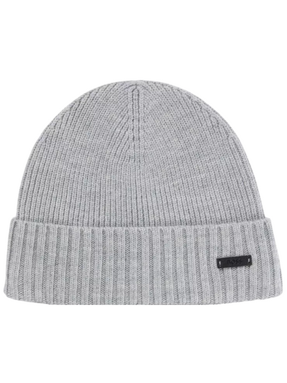 BOSS Fati-L Rib-knit Beanie Grey