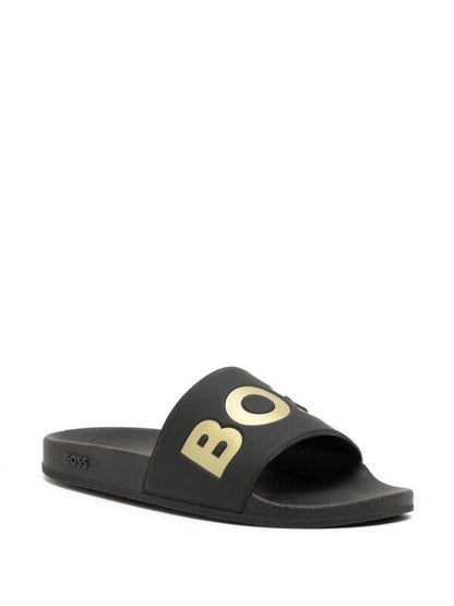 BOSS Aryeh Sliders Black/Gold