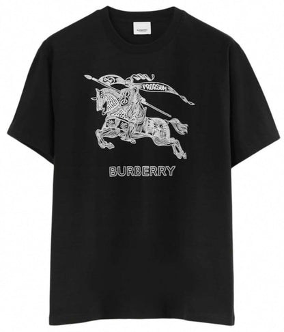 Burberry Embroidered EKD Cotton Prorsum T-shirt Black